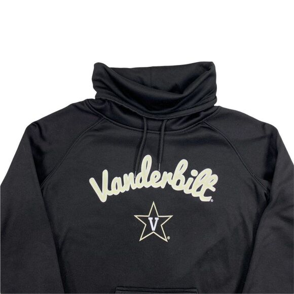Colosseum Hoodie Women's Medium Black Vanderbilt Oversize Turtleneck Sweatshirt - Picture 3 of 9